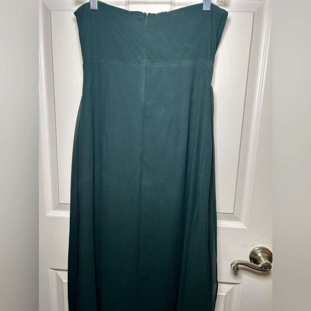 Lulu's Dark Teal Blue Green Maxi Dress - Picture 14 of 15